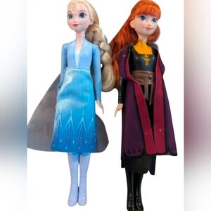 Mattel Disney Frozen 2 'ELSA' And 'ANNA' 11" Barbie Fashion Dolls